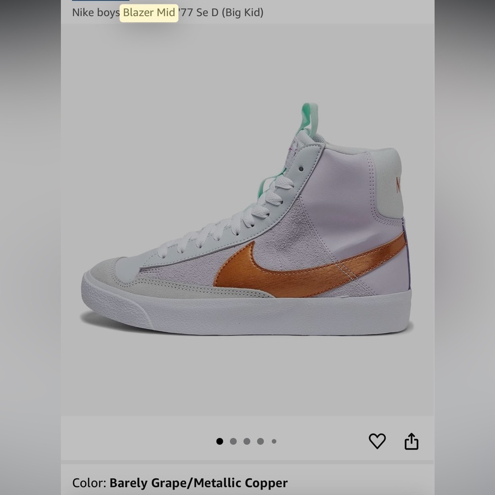 Nike Blazer Mid '77 SE in Purple and Copper